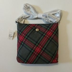 NEW Talbot's plaid bag shadow heather tartan purse